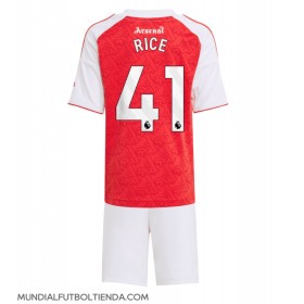 Camiseta Arsenal Declan Rice #41 Primera Equipación Replica 2025-26 para niños mangas cortas (+ Pantalones cortos)